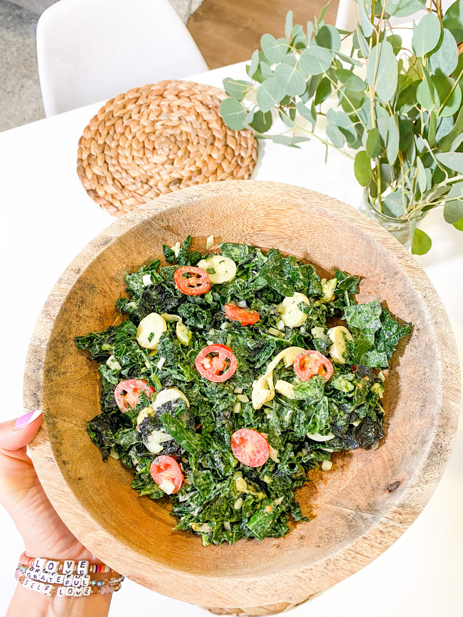 PurelyPope Tahini Kale Salad